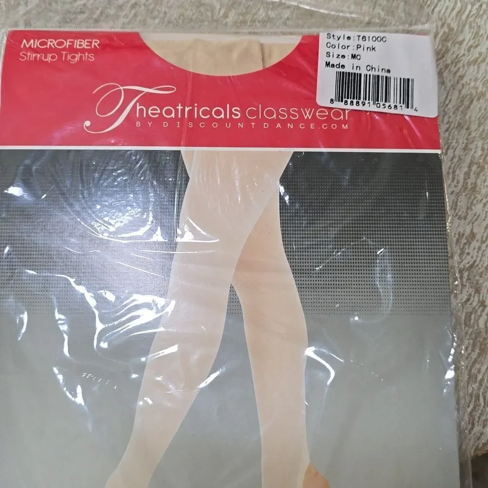 Theatricals Classwear Kids Dance Stirrup Tights Color Pink